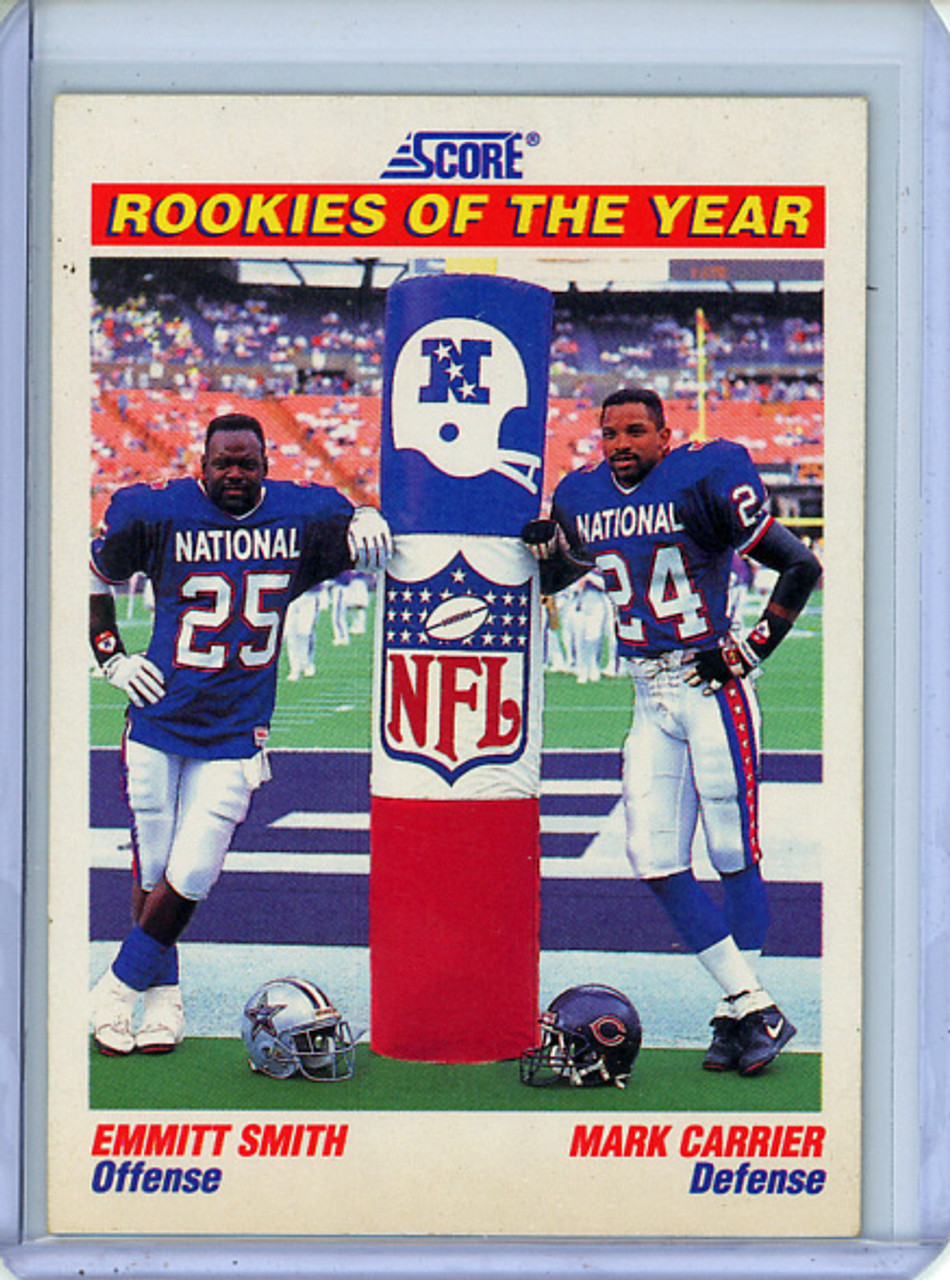 Emmitt Smith, Mark Carrier 1991 Score #675 Rookies of the Year