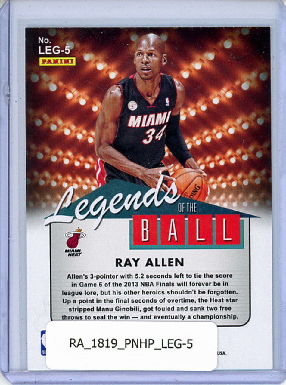 Ray Allen 2018-19 Hoops, Legends of the Ball #LEG-5