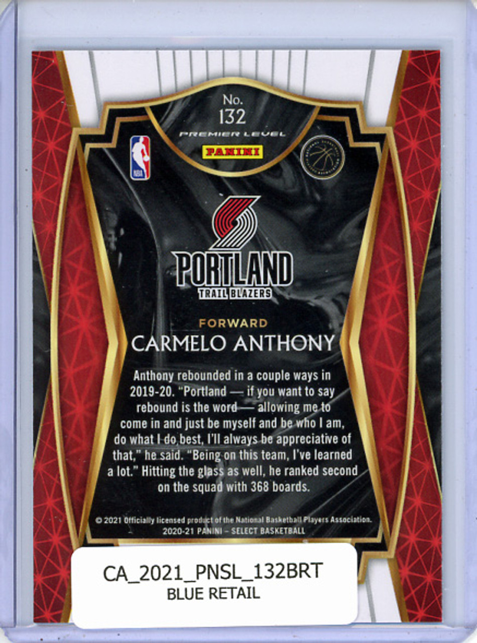 Carmelo Anthony 2020-21 Select #132 Premier Level Blue Retail