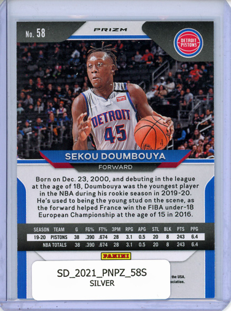 Sekou Doumbouya 2020-21 Prizm #58 Silver