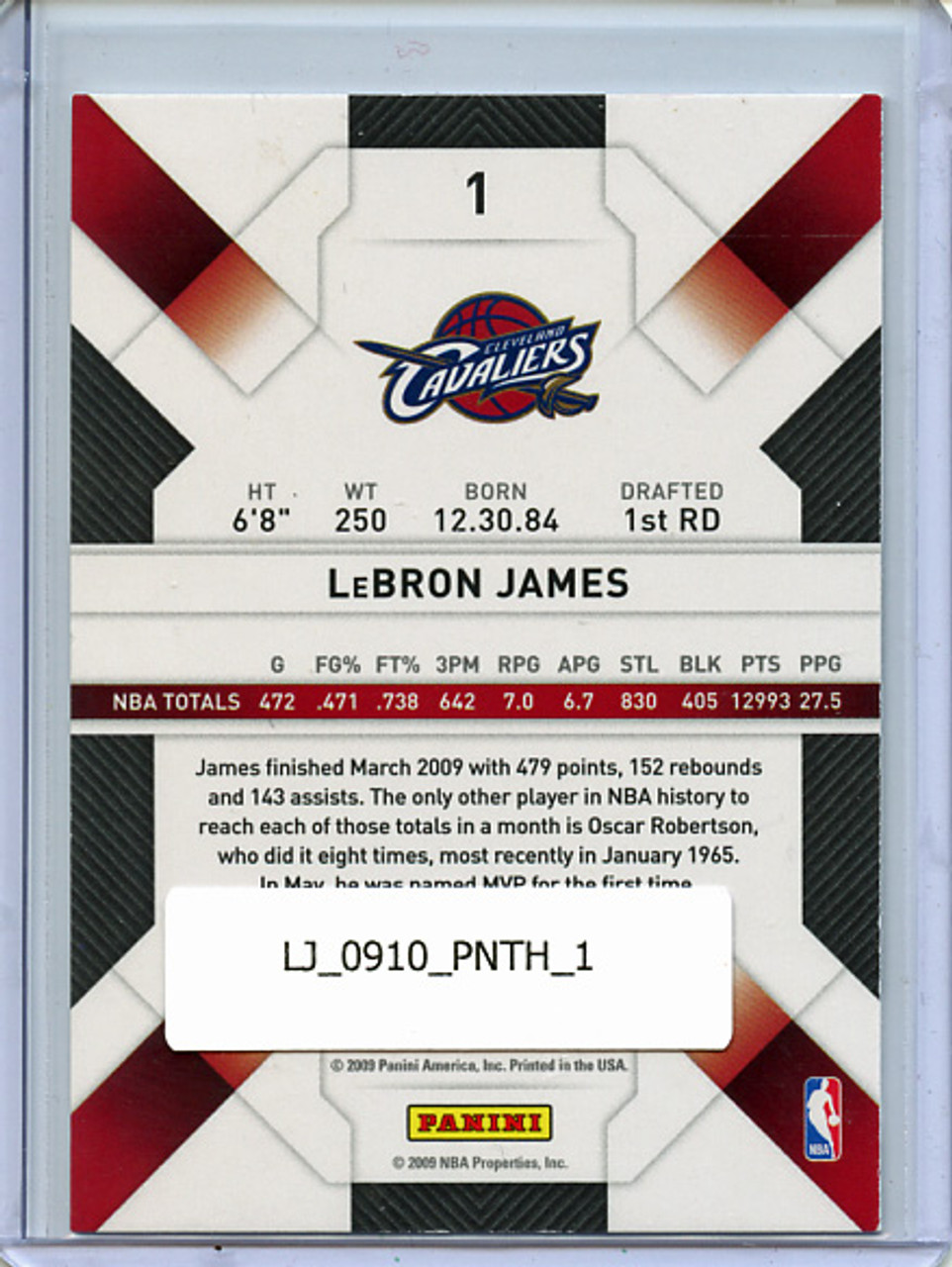 Lebron James 2009-10 Threads #1