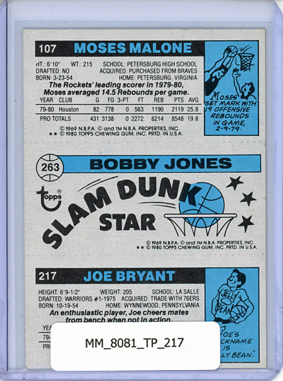 Moses Malone, Joe Bryant, Bobby Jones 1980-81 Topps #217
