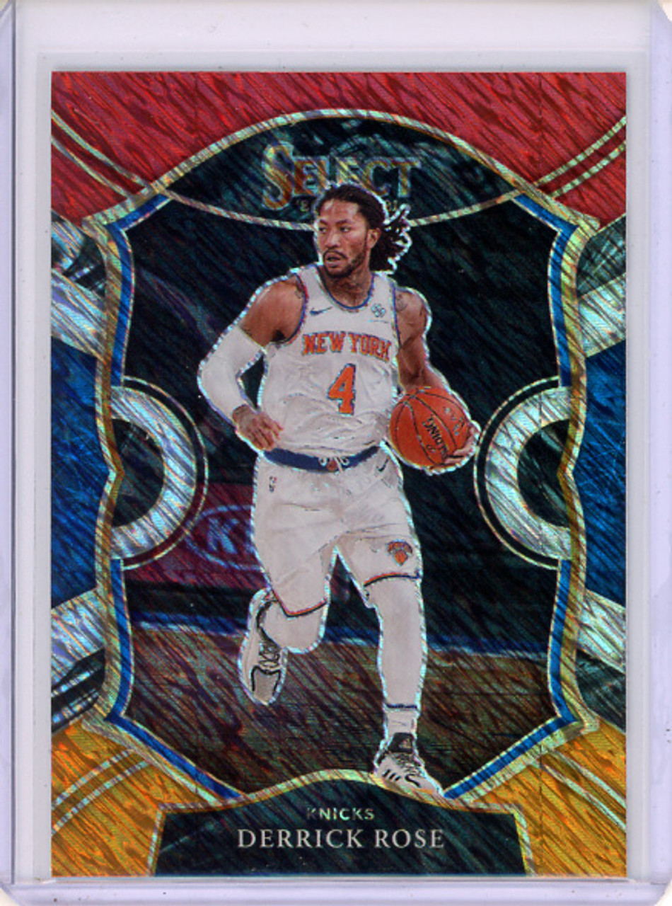 Derrick Rose 2020-21 Select #16 Concourse Red White Orange Shimmer