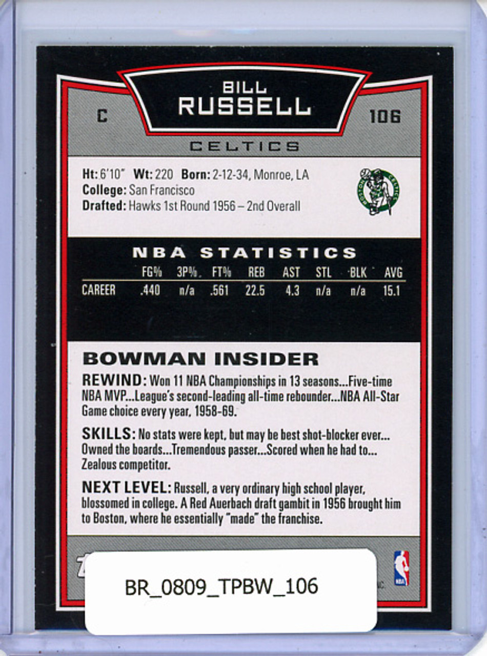 Bill Russell 2008-09 Bowman #106