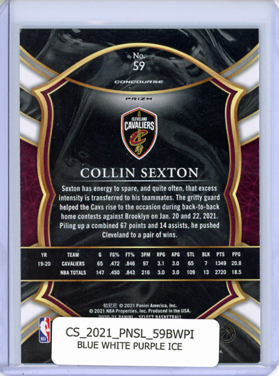 Collin Sexton 2020-21 Select #59 Concourse Blue White Purple Ice