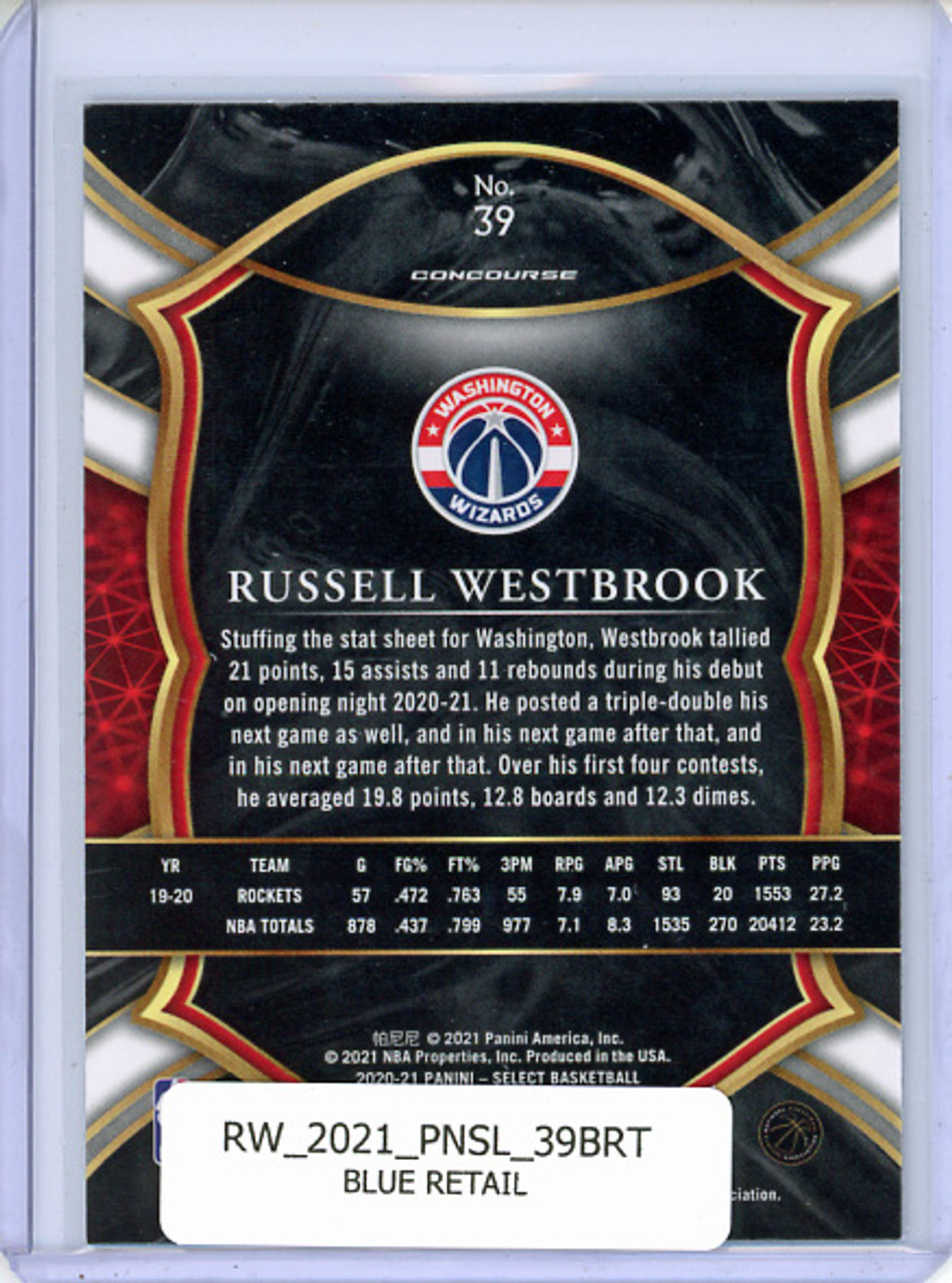Russell Westbrook 2020-21 Select #39 Concourse Blue Retail