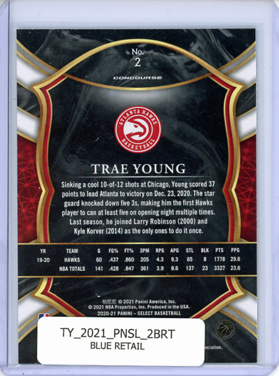 Trae Young 2020-21 Select #2 Concourse Blue Retail