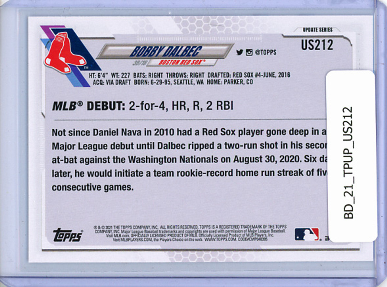 Bobby Dalbec 2021 Topps Update #US212 Rookie Debut