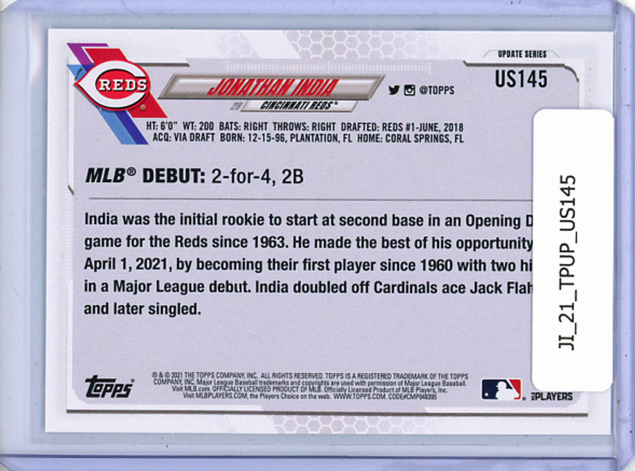 Jonathan India 2021 Topps Update #US145 Rookie Debut