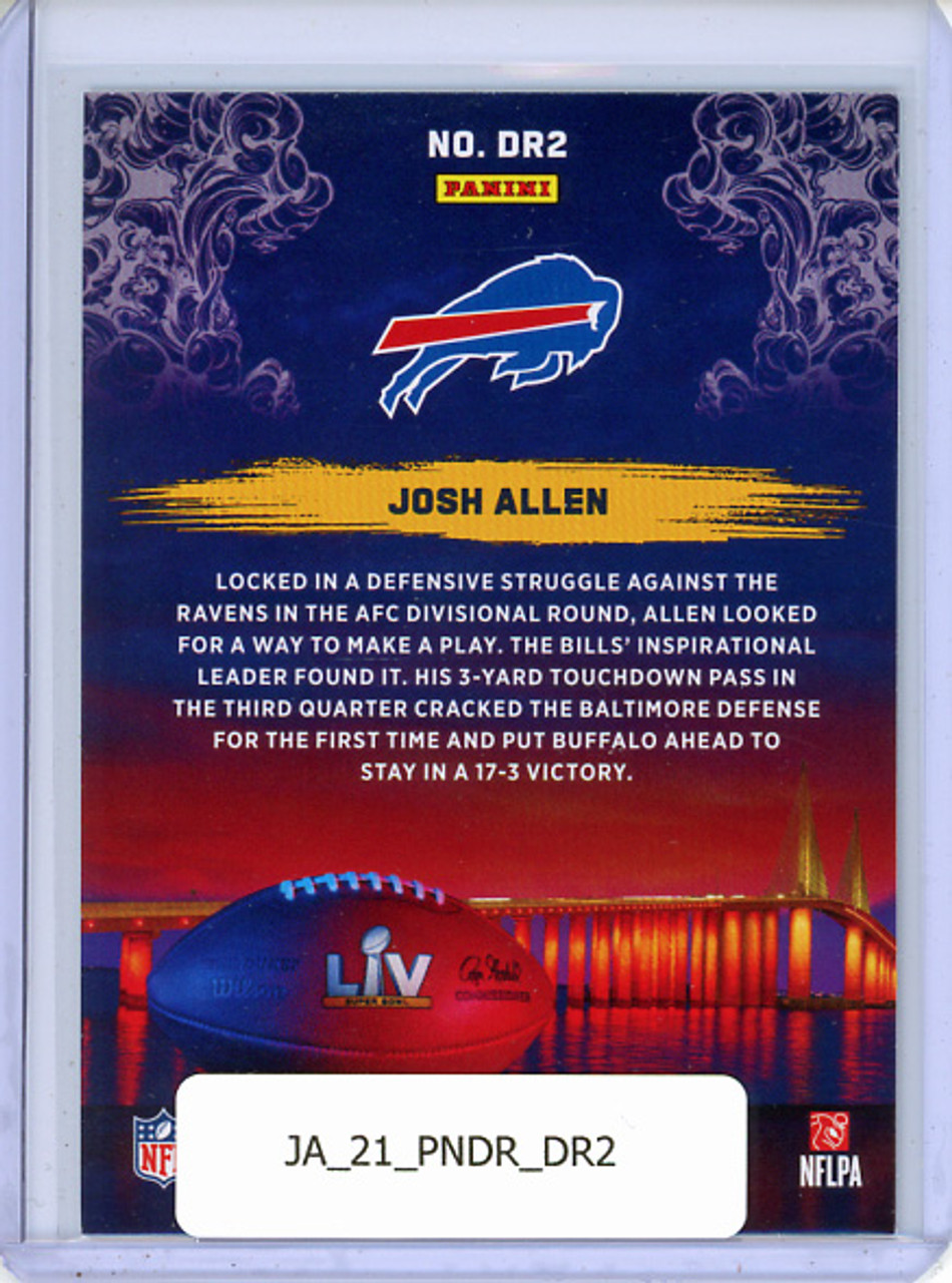 Josh Allen 2021 Donruss, Road to the Super Bowl Divisional Round #DR2