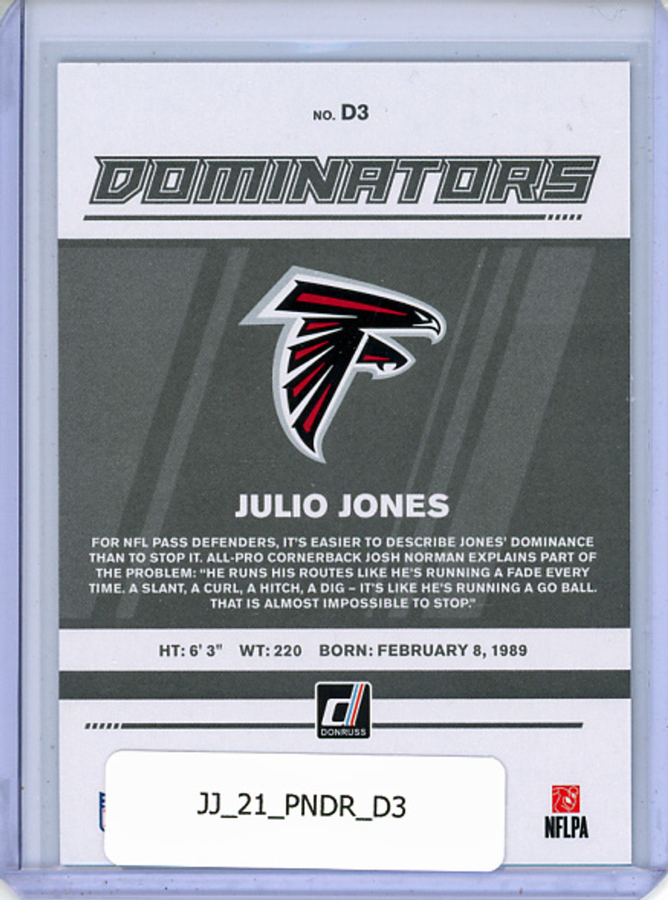 Julio Jones 2021 Donruss, Dominators #D3