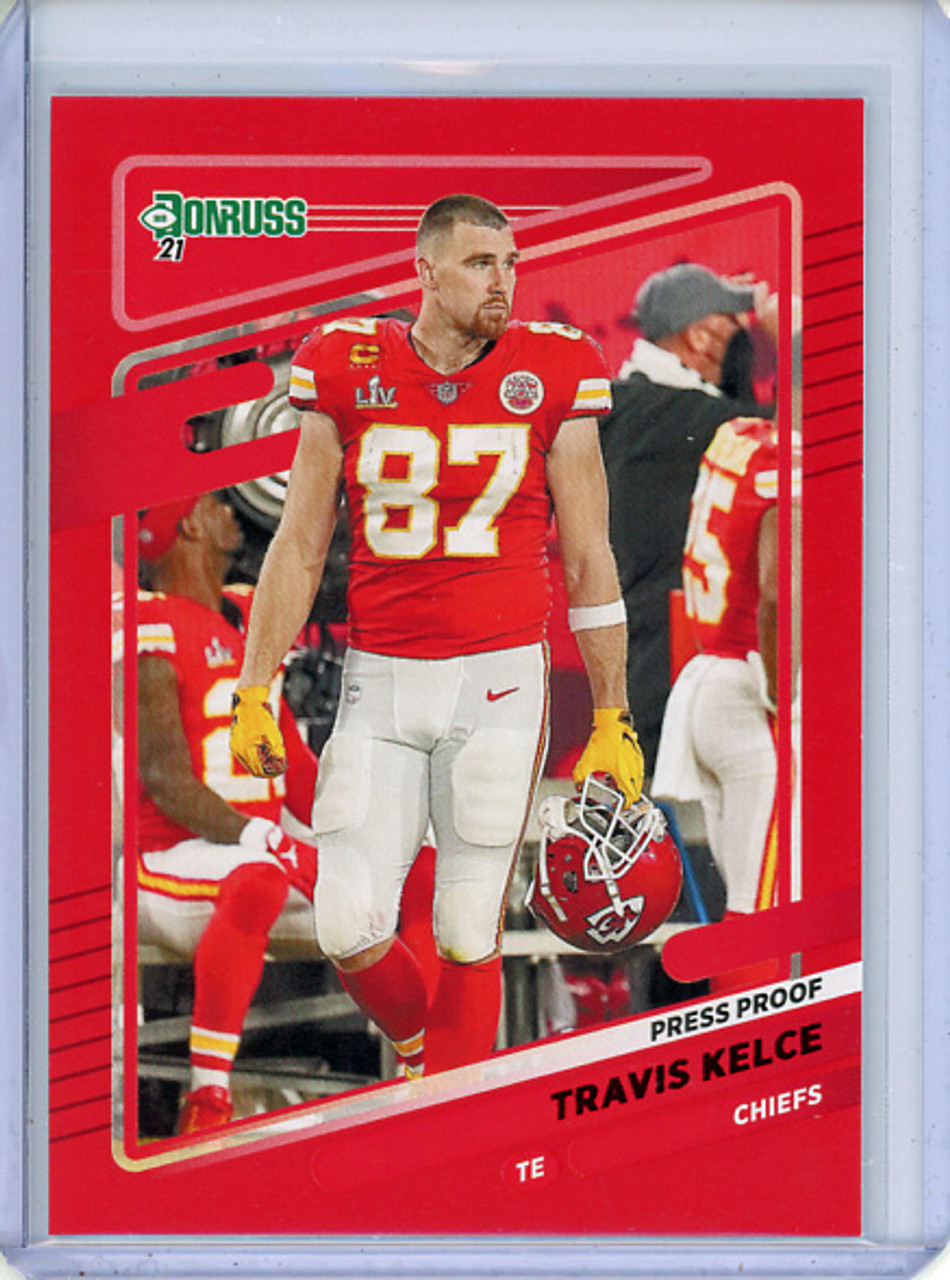 Travis Kelce 2021 Donruss #118 Variations Press Proof Red