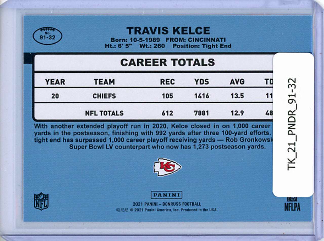 Travis Kelce 2021 Donruss, Retro 1991 #91-32