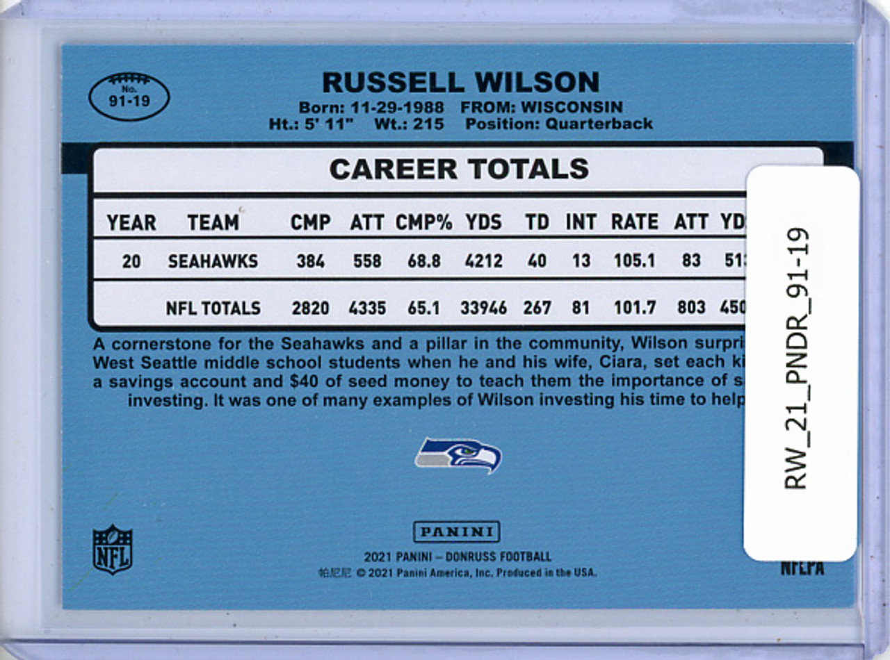 Russell Wilson 2021 Donruss, Retro 1991 #91-19