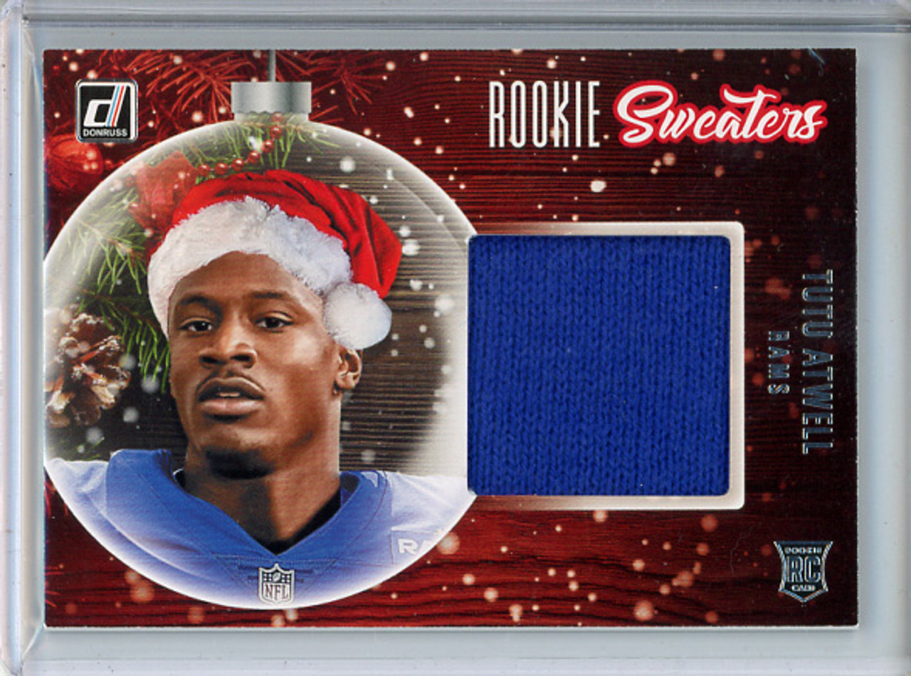 Tutu Atwell 2021 Donruss, Rookie Holiday Sweater #RS-TAT (1)