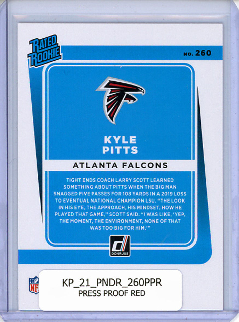 Kyle Pitts 2021 Donruss #260 Press Proof Red