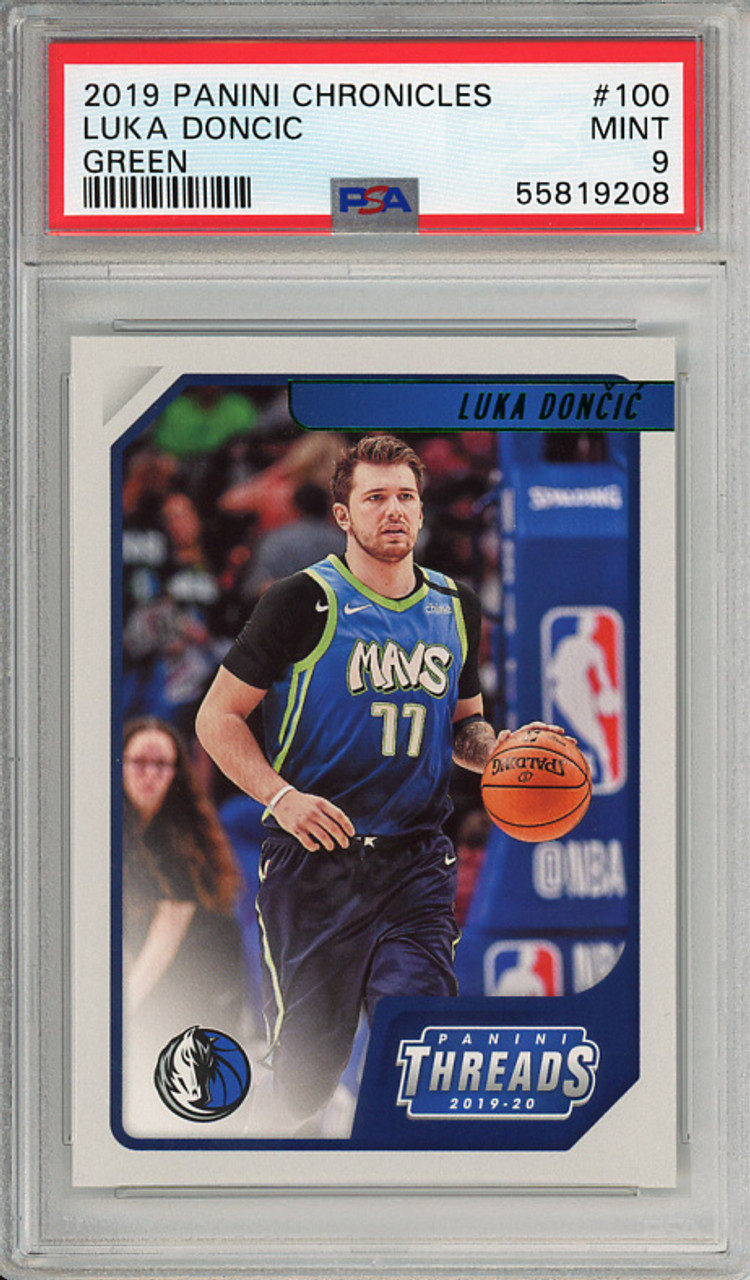 Luka Doncic 2019-20 Chronicles, Threads #100 Green PSA 9 Mint (#55819208)