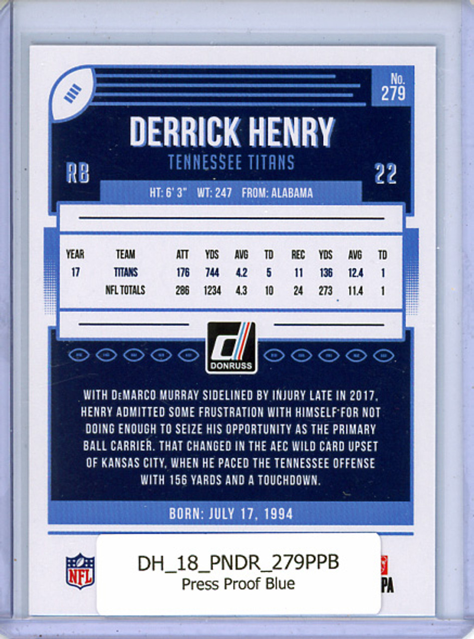 Derrick Henry 2018 Donruss #279 Press Proof Blue