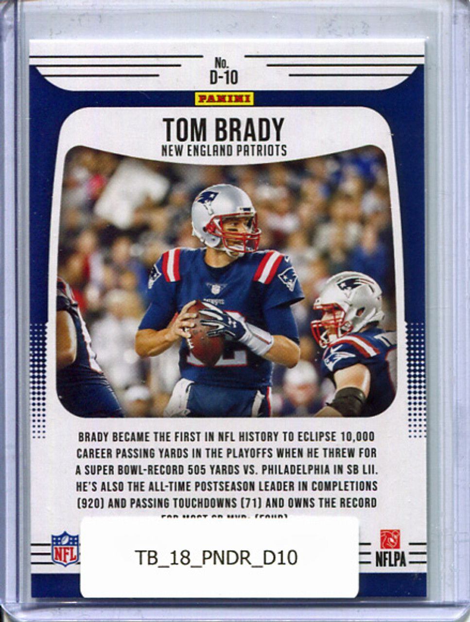 Tom Brady 2018 Donruss, Dominators #D-10