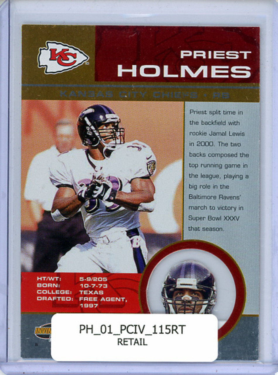 Priest Holmes 2001 Pacific Invincible #115 Retail