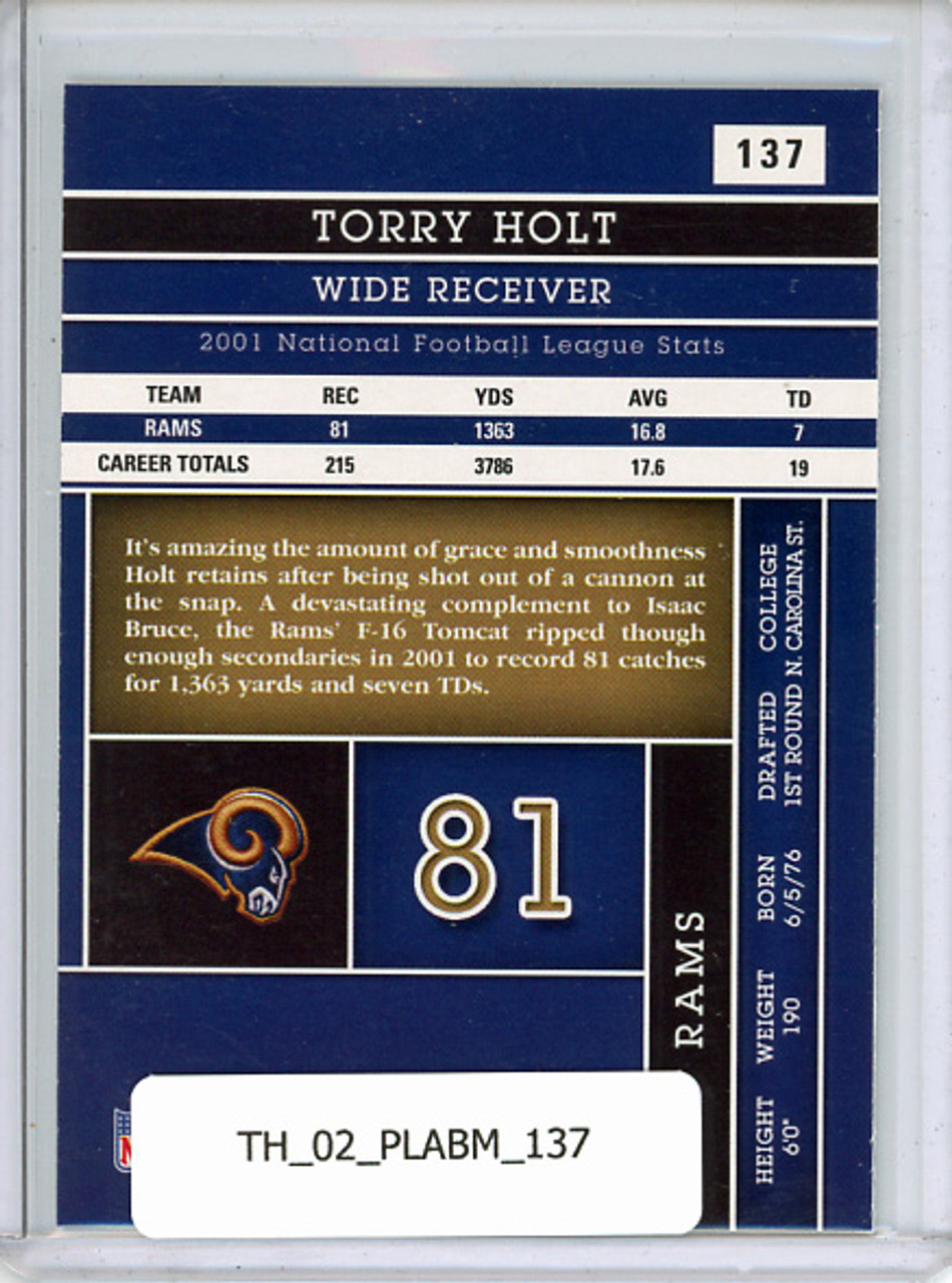 Torry Holt 2002 Playoff Absolute #137