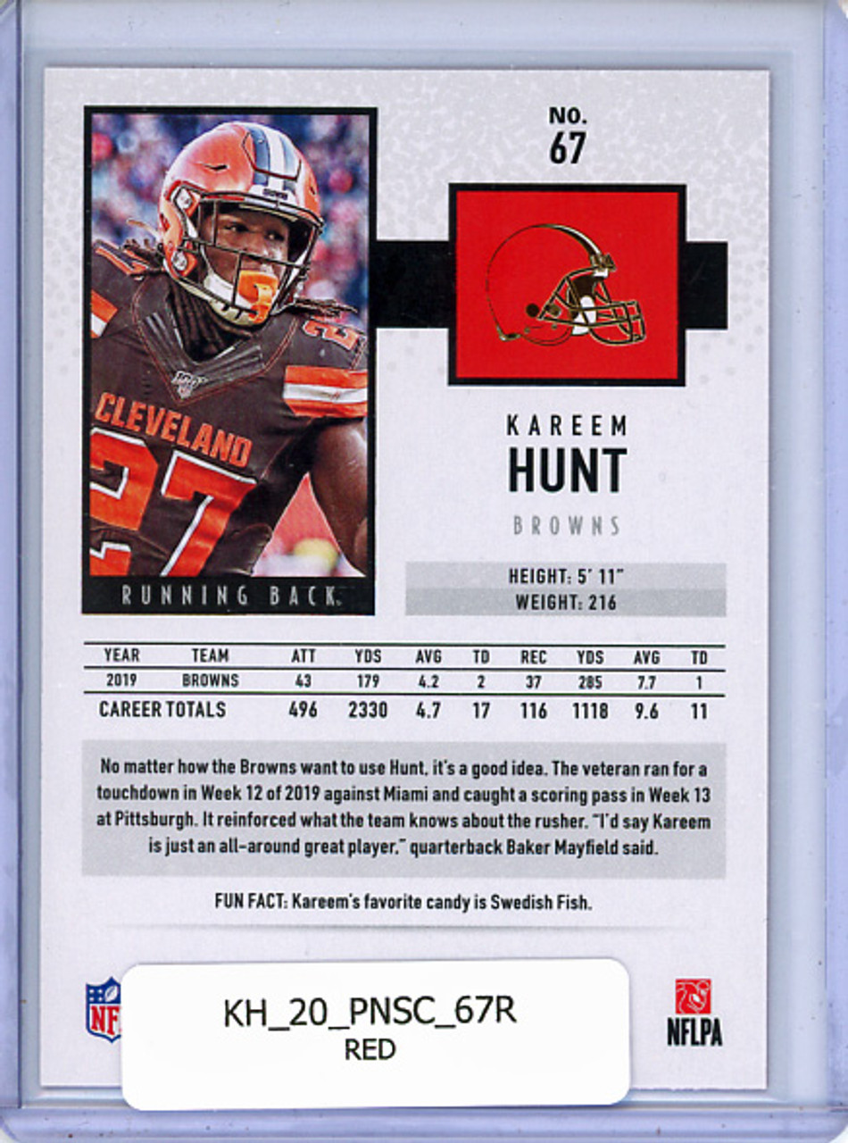 Kareem Hunt 2020 Score #67 Red