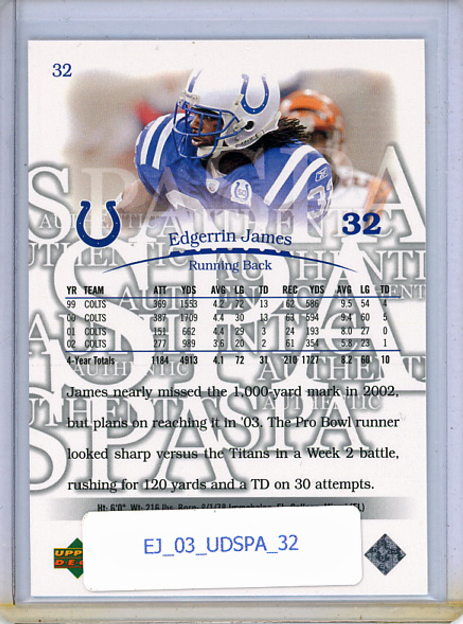 Edgerrin James 2003 SP Authentic #32