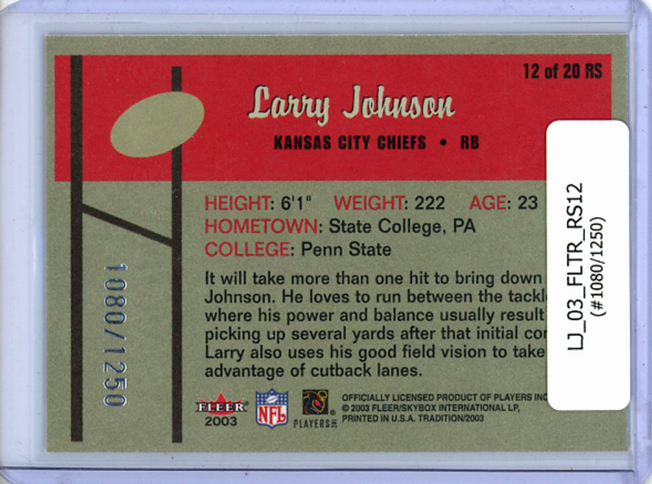 Larry Johnson 2003 Tradition, Rookie Sensations #RS12 (#1080/1250)