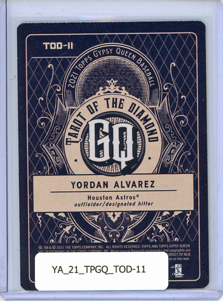 Yordan Alvarez 2021 Gypsy Queen, Tarot of the Diamond #TOD-11