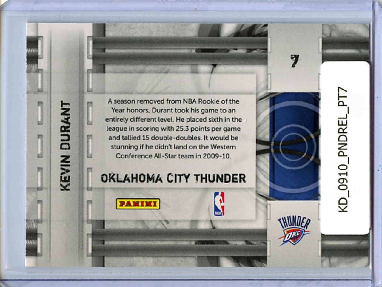 Kevin Durant 2009-10 Donruss Elite, Prime Targets #7