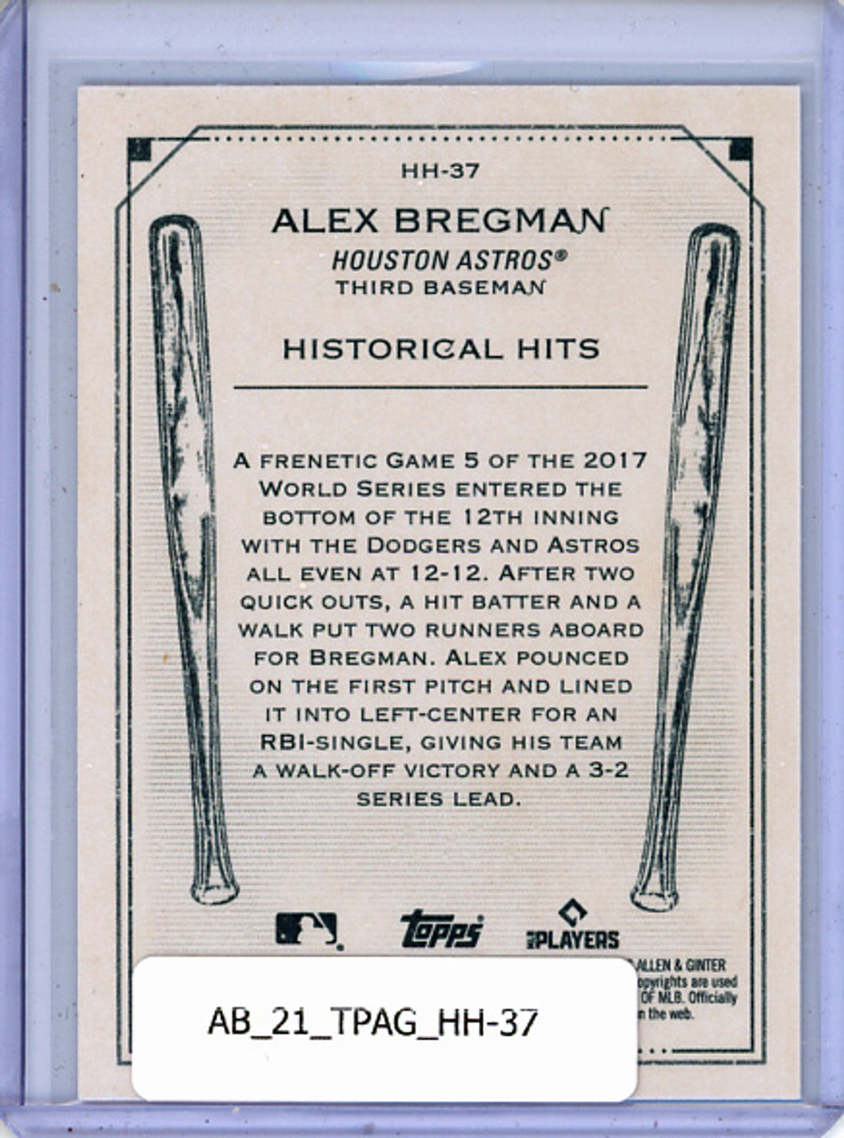 Alex Bregman 2021 Allen & Ginter, Historical Hits #HH-37