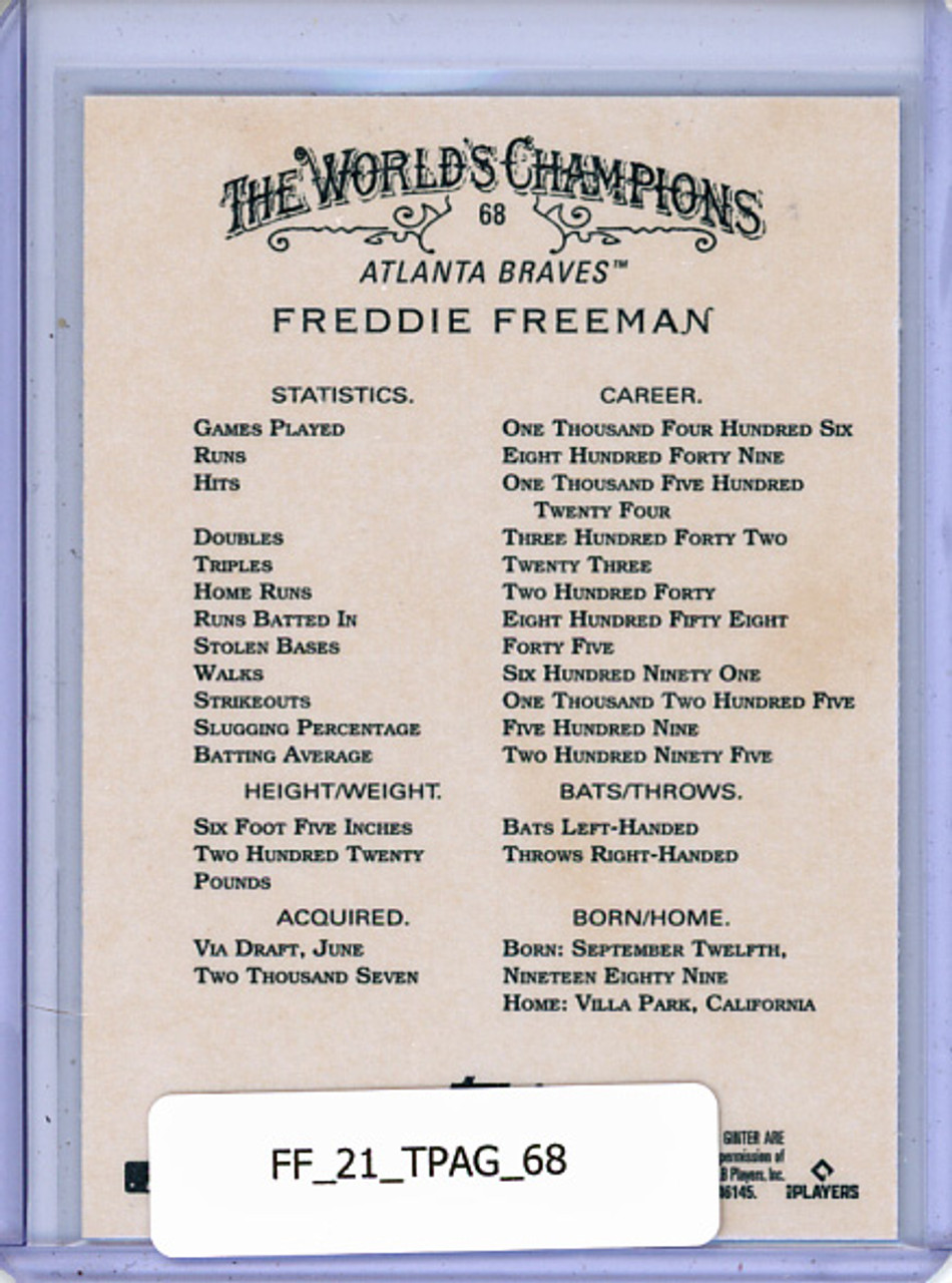 Freddie Freeman 2021 Allen & Ginter #68