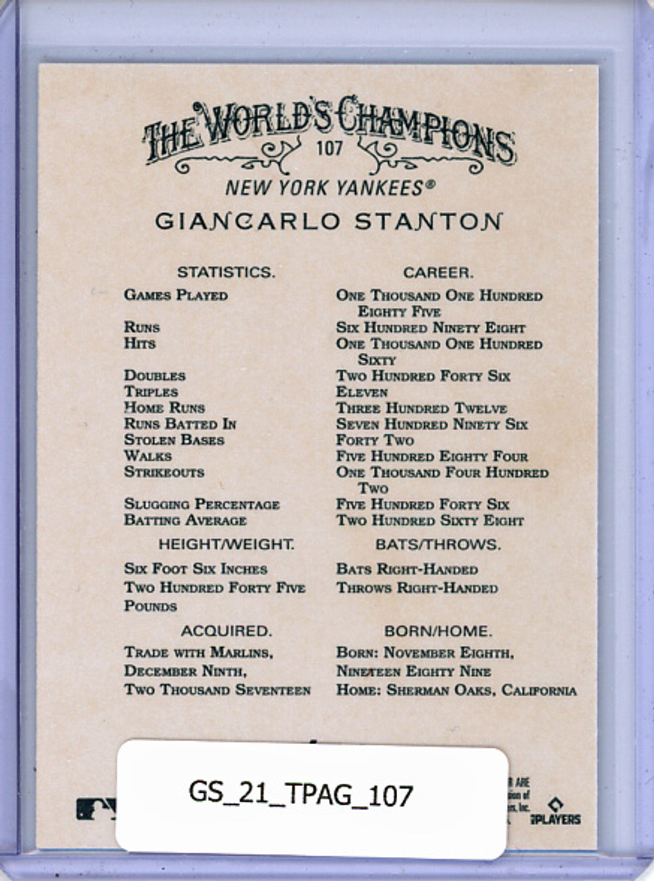 Giancarlo Stanton 2021 Allen & Ginter #107