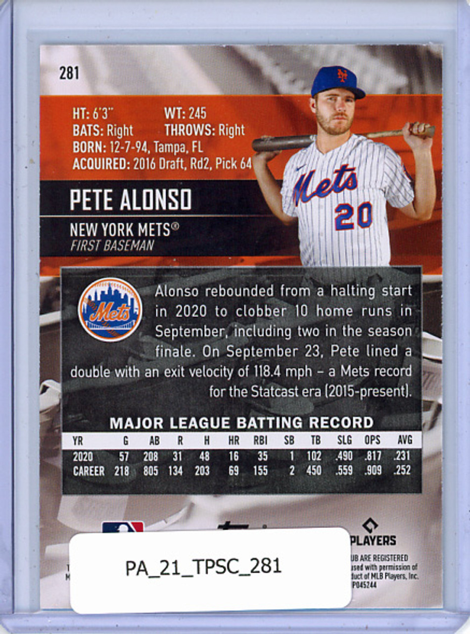 Pete Alonso 2021 Stadium Club #281