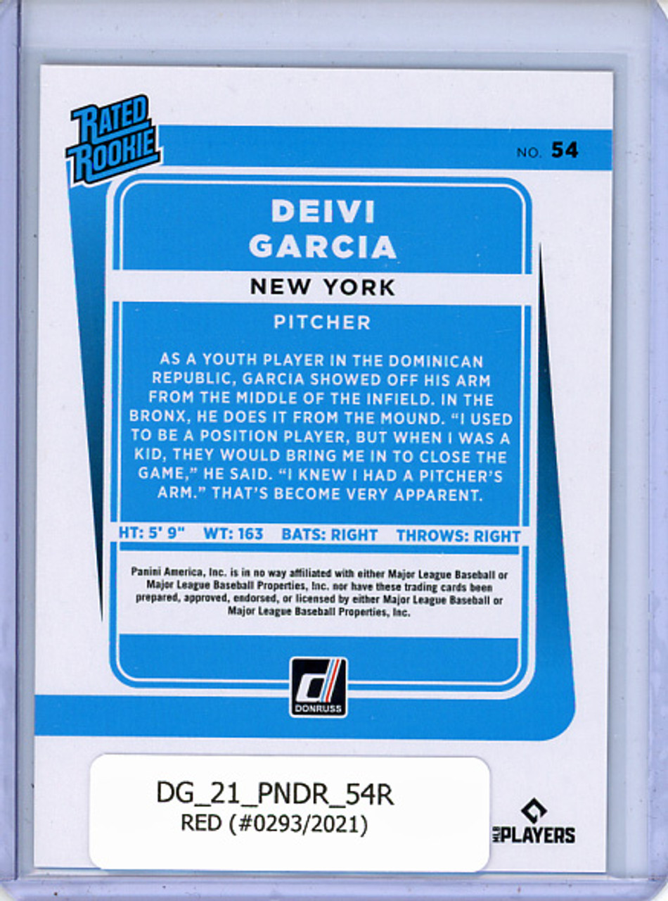 Deivi Garcia 2021 Donruss #54 Red (#0293/2021)