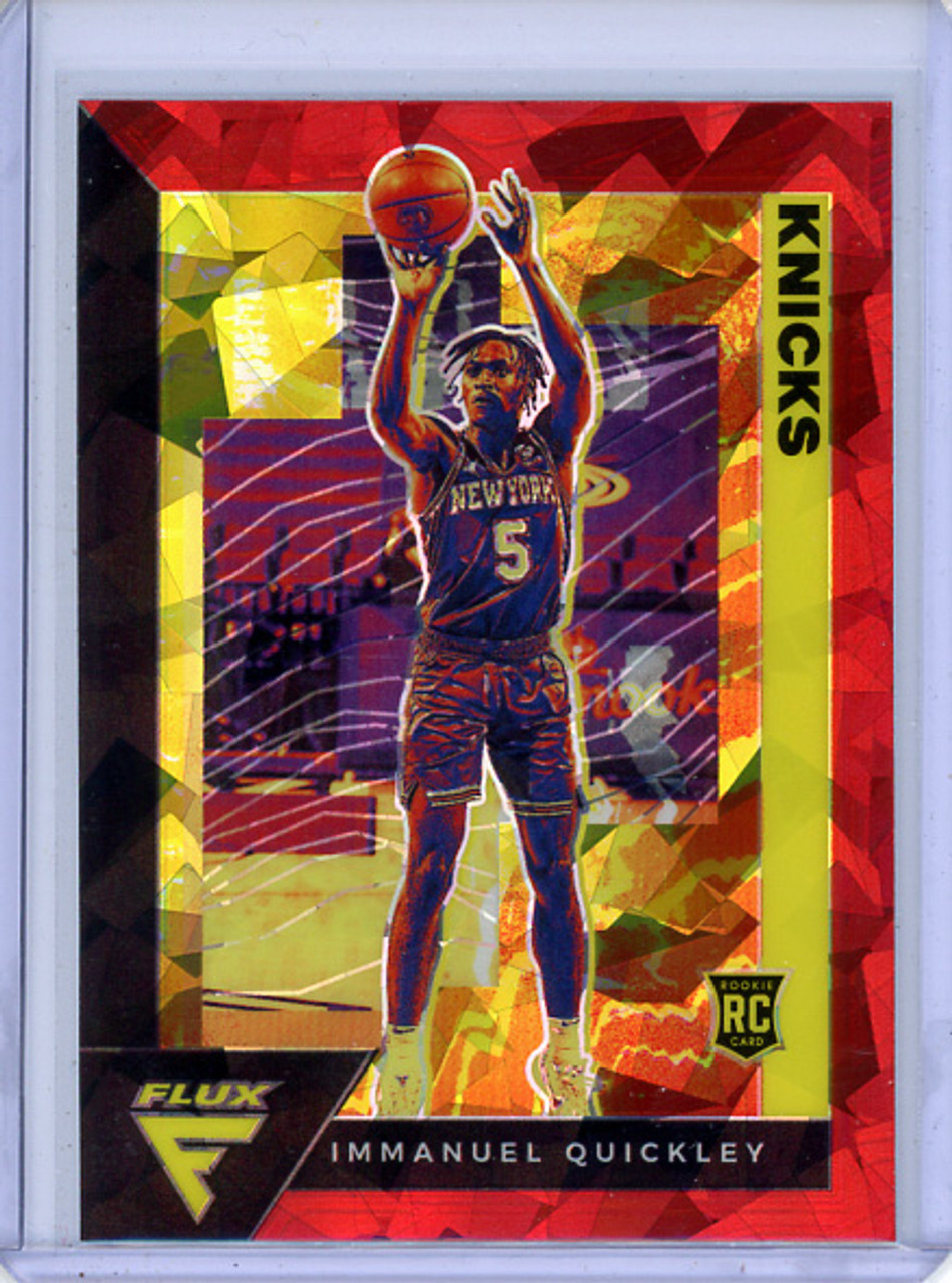 Immanuel Quickley 2020-21 Flux #205 Red Cracked Ice