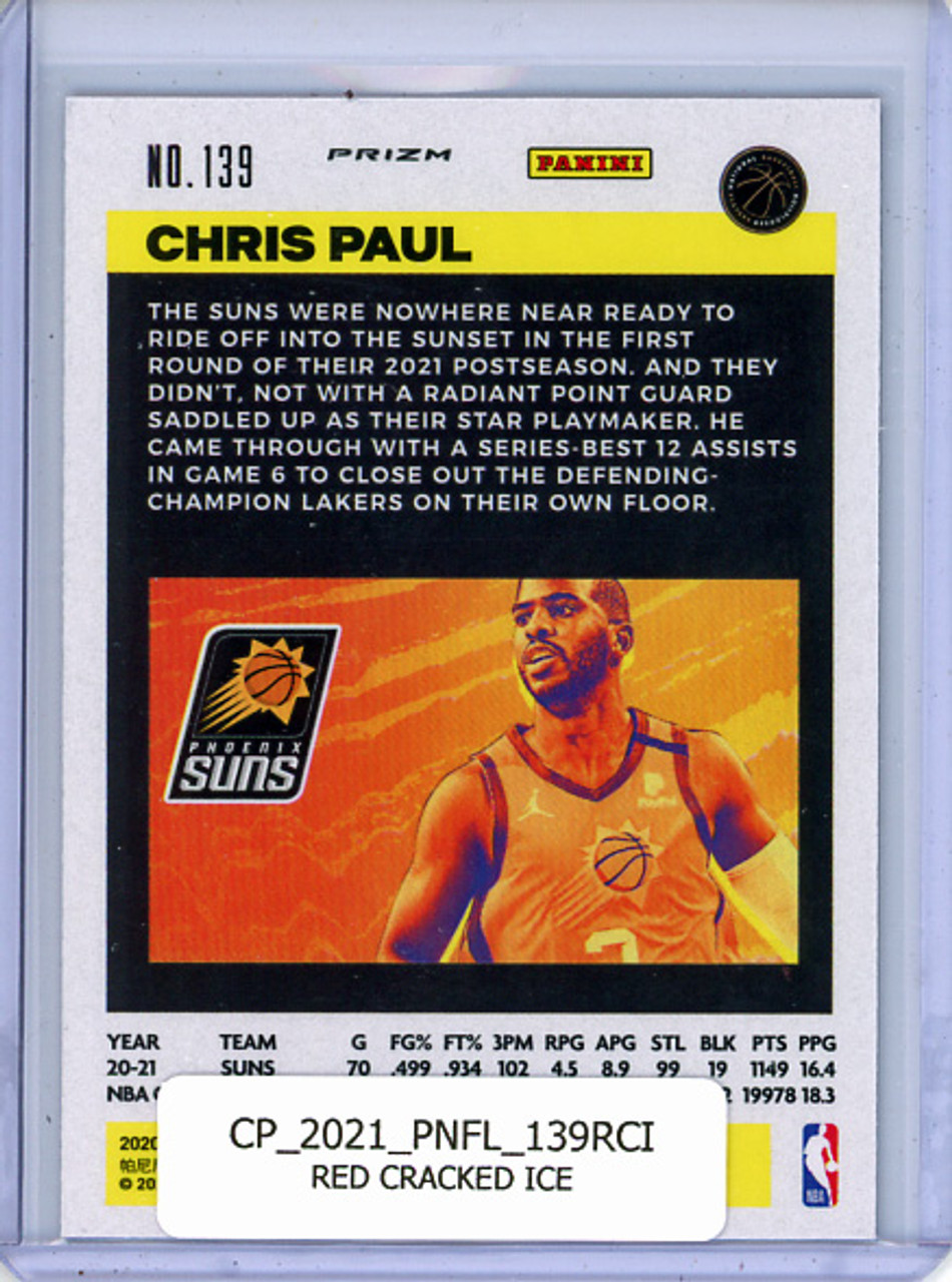 Chris Paul 2020-21 Flux #139 Red Cracked Ice