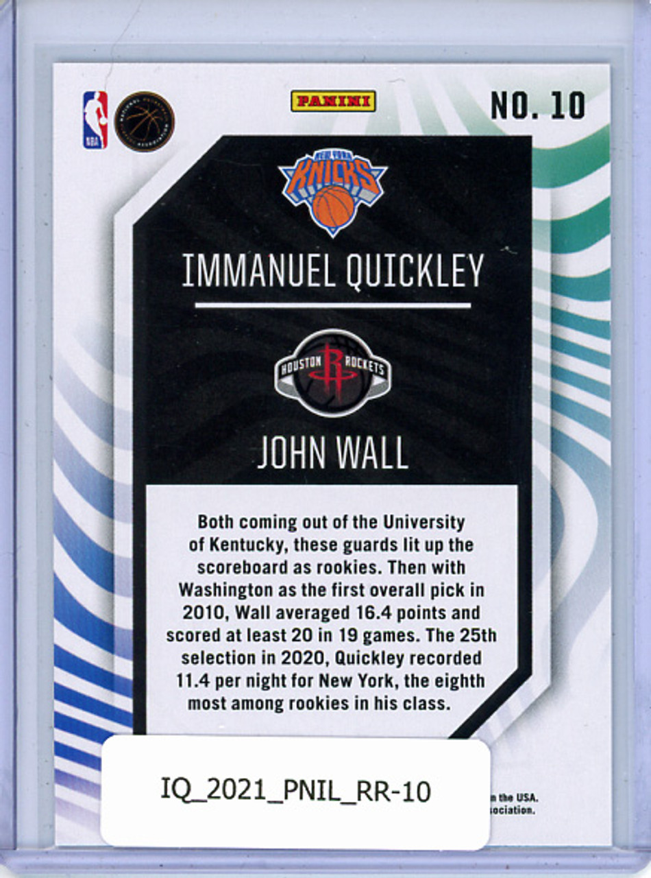 Immanuel Quickley, John Wall 2020-21 Illusions, Rookie Reflections #10
