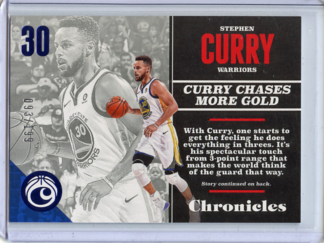 Stephen Curry 2017-18 Chronicles #10 Blue (#093/199)
