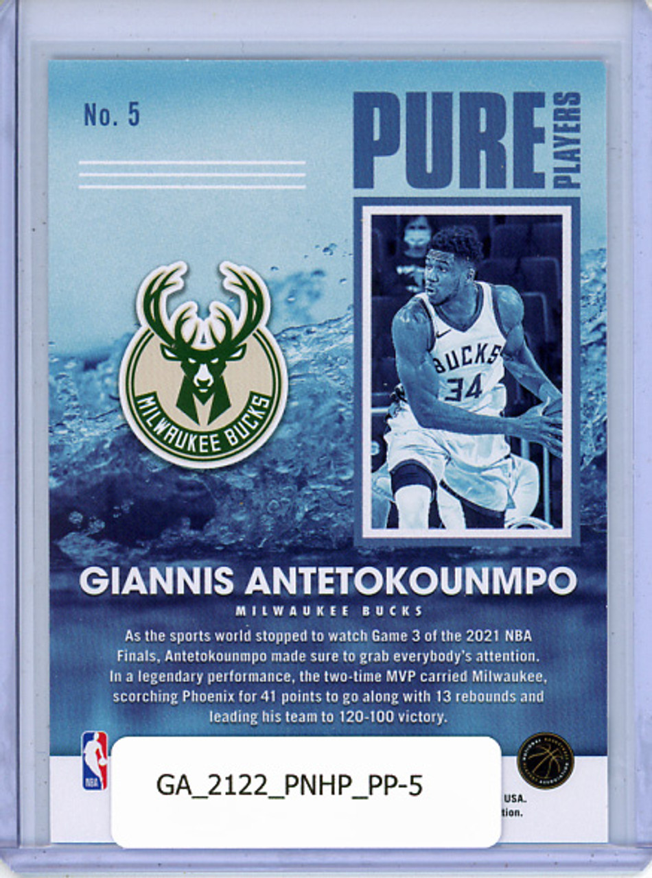 Giannis Antetokounmpo 2021-22 Hoops, Pure Players #5