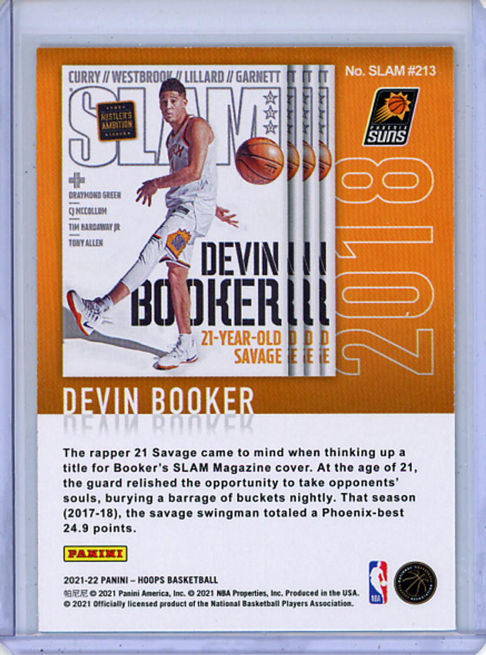 Devin Booker 2021-22 Hoops, SLAM #213 Holo (1)