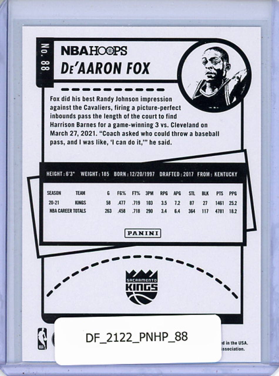 De'Aaron Fox 2021-22 Hoops #88
