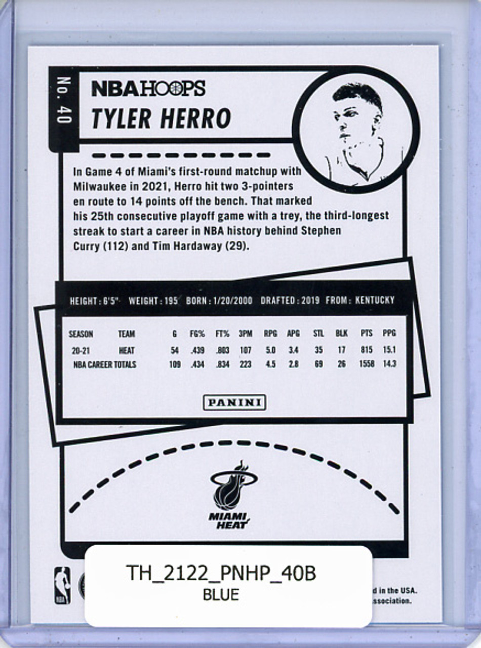 Tyler Herro 2021-22 Hoops #40 Blue