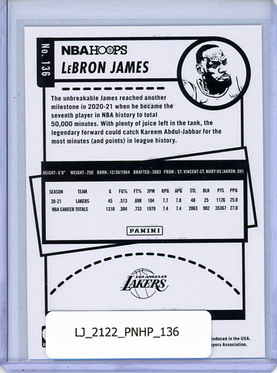 LeBron James 2021-22 Hoops #136