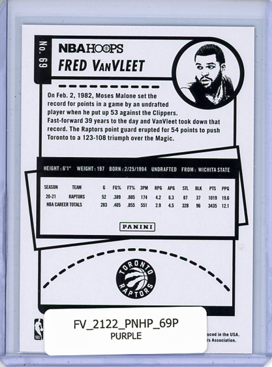 Fred VanVleet 2021-22 Hoops #69 Purple