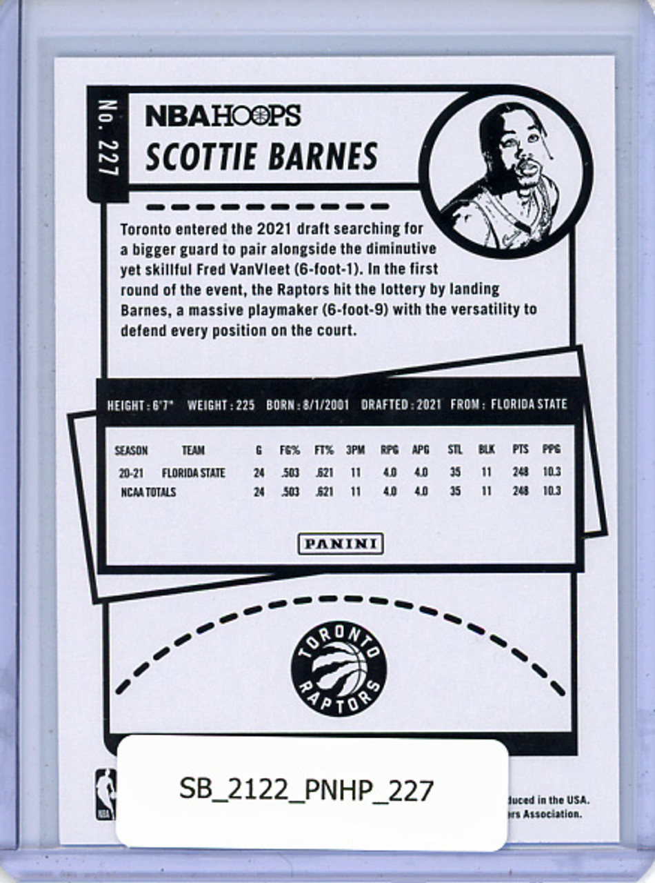 Scottie Barnes 2021-22 Hoops #227
