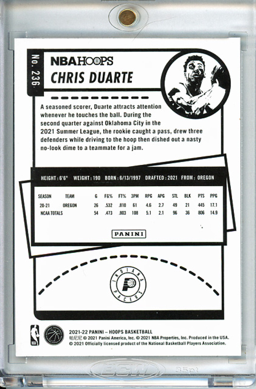 Chris Duarte 2021-22 Hoops #236 Anniversary Edition (1)