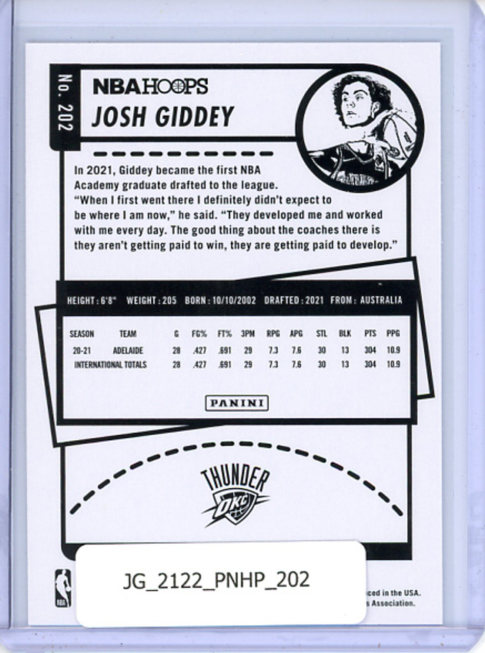 Josh Giddey 2021-22 Hoops #202