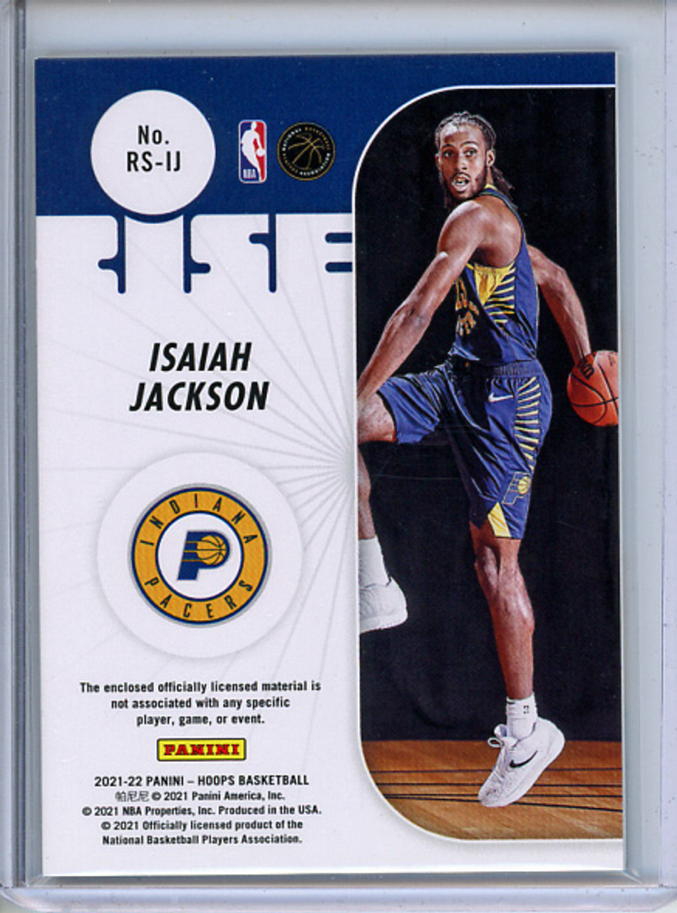 Isaiah Jackson 2021-22 Hoops, Rise N Shine Memorabilia #RS-IJ (1)