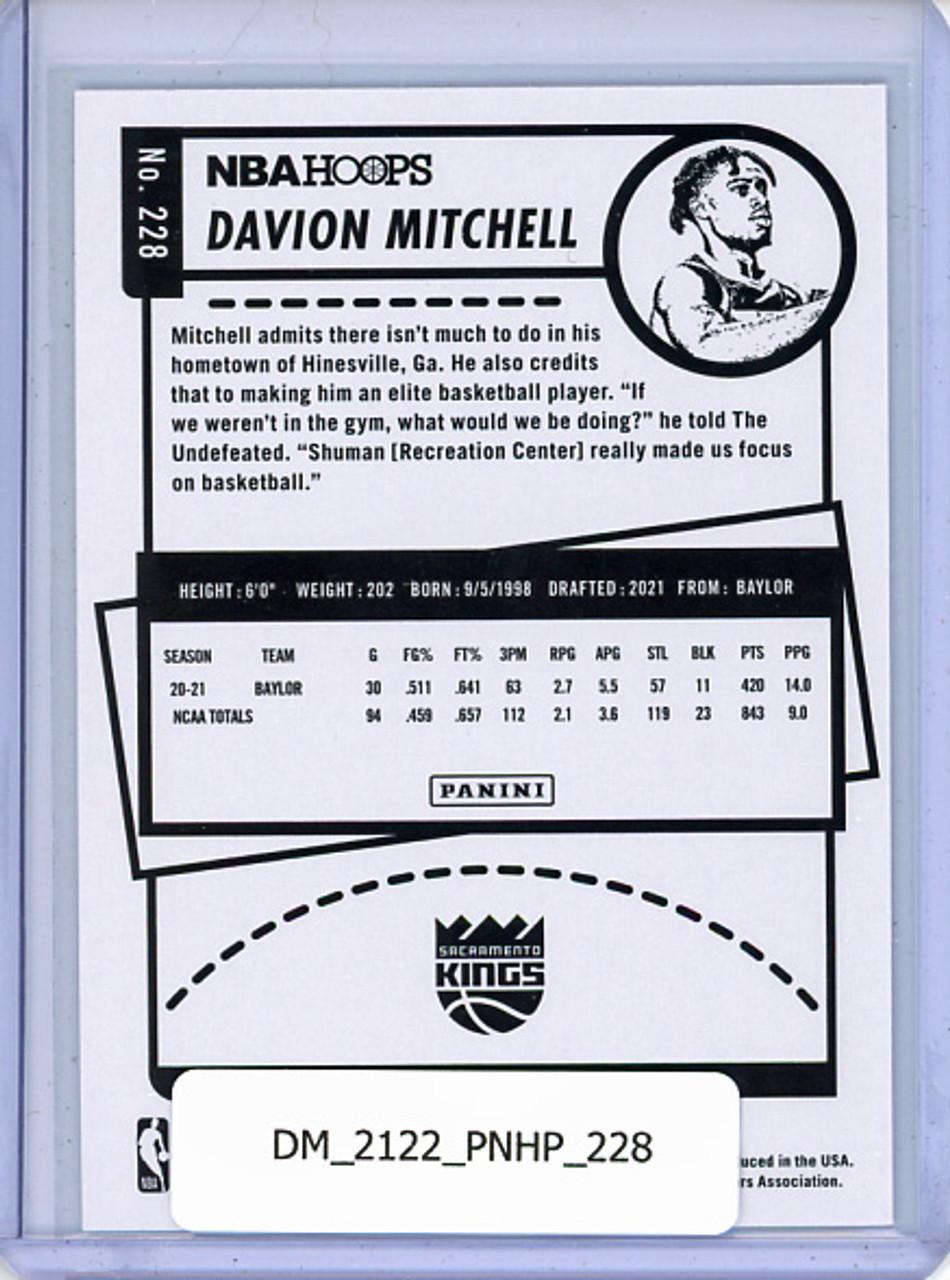 Davion Mitchell 2021-22 Hoops #228